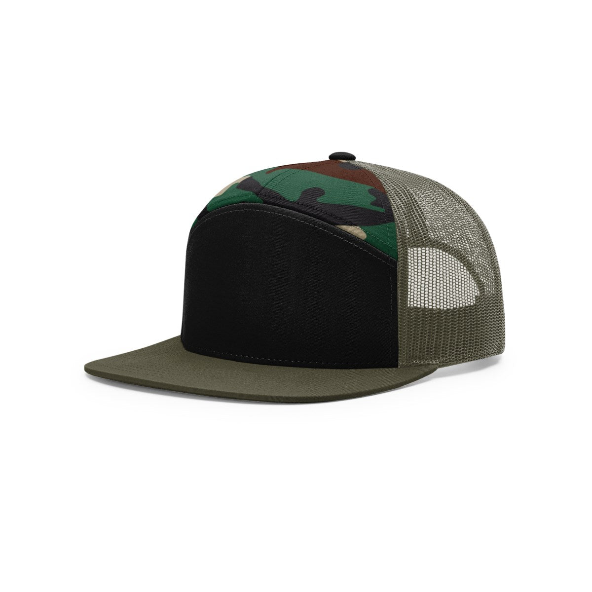 Richardson 168 Black/Green Camo/Loden