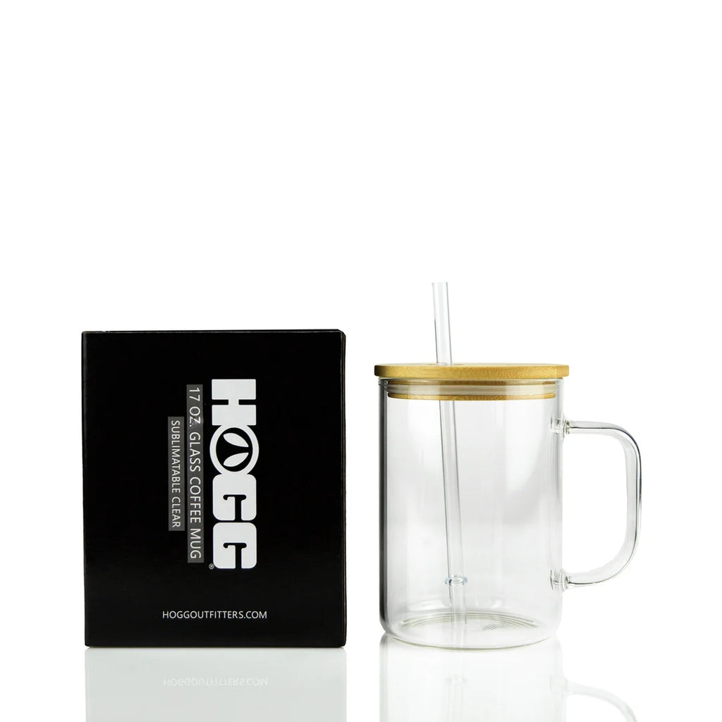Custom Sublimated Clear Glass Mug - 17oz