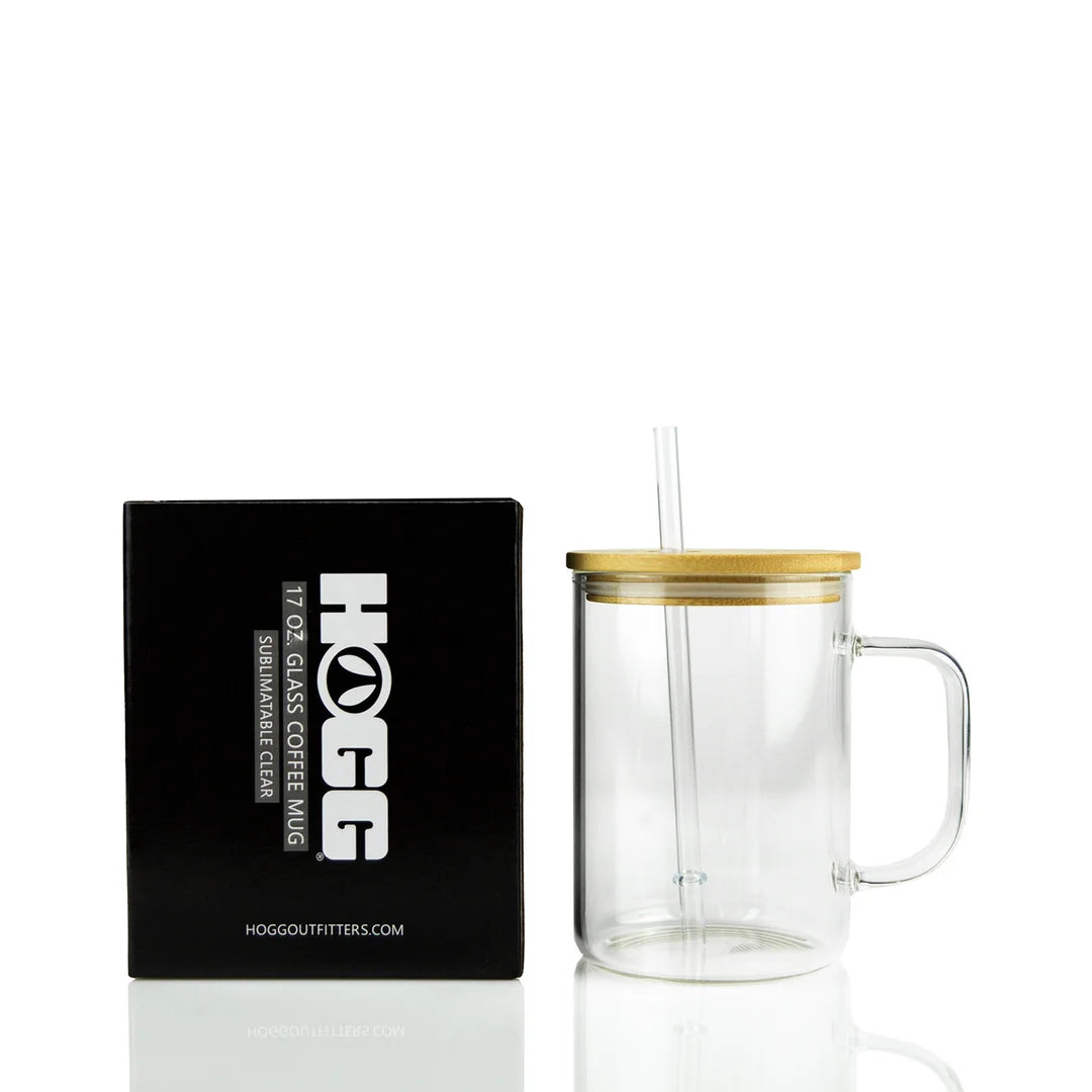Custom Sublimated Clear Glass Mug - 17oz