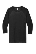 Bella Canvas 3200 Baseball Tee Black Heather/Black