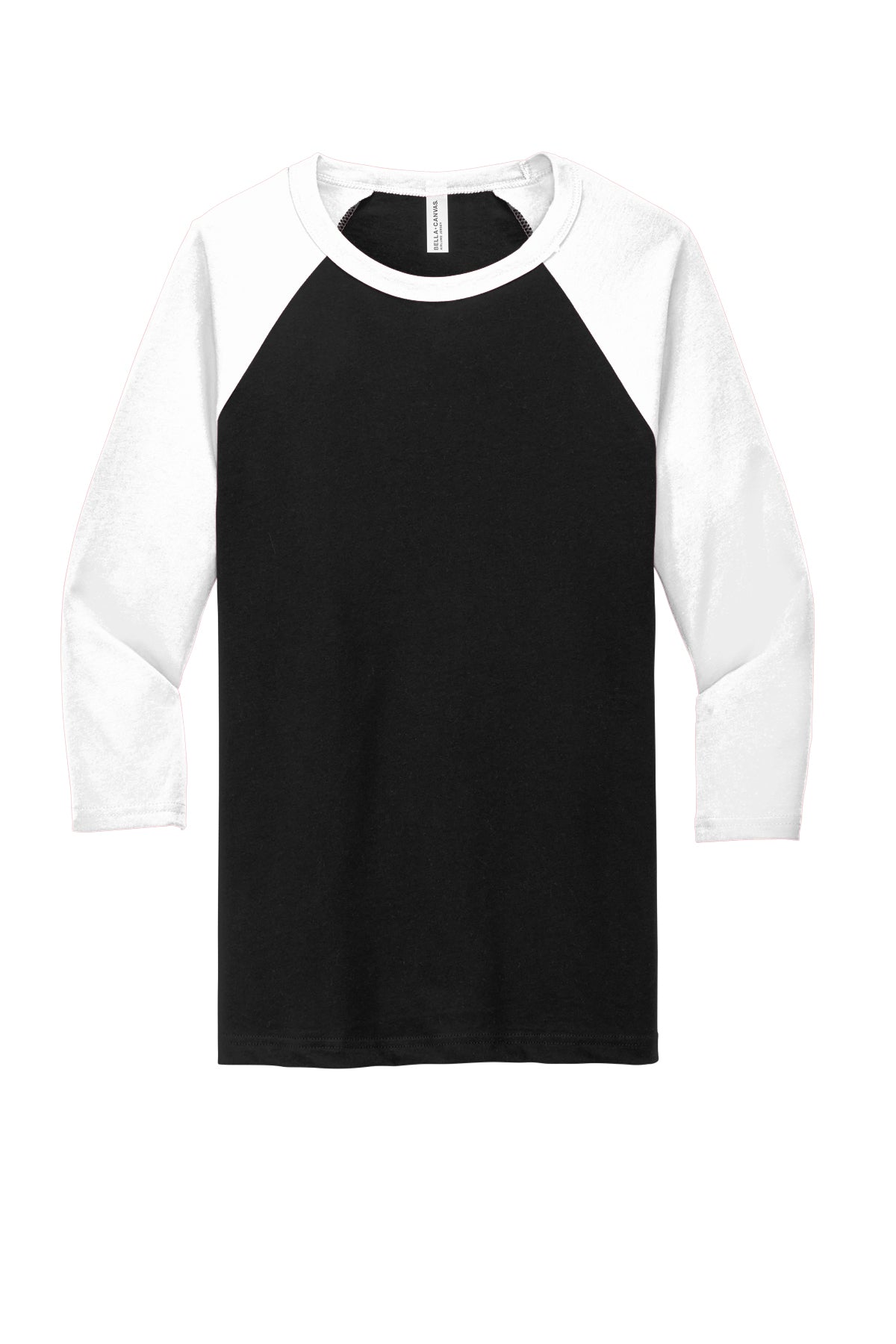 Bella Canvas 3200 Baseball Tee Black/White