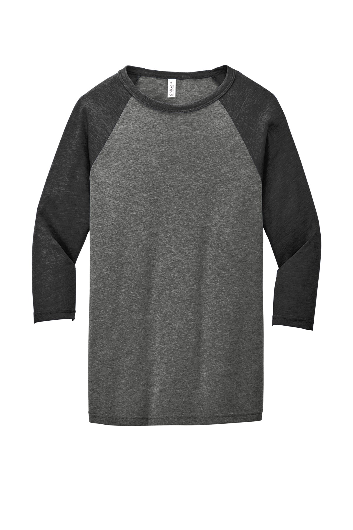 Bella Canvas 3200 Baseball Tee Grey/Charcoal-Black Triblend