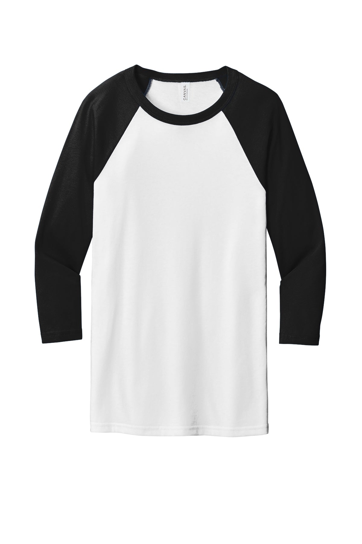 Bella Canvas 3200 Baseball Tee White/Black
