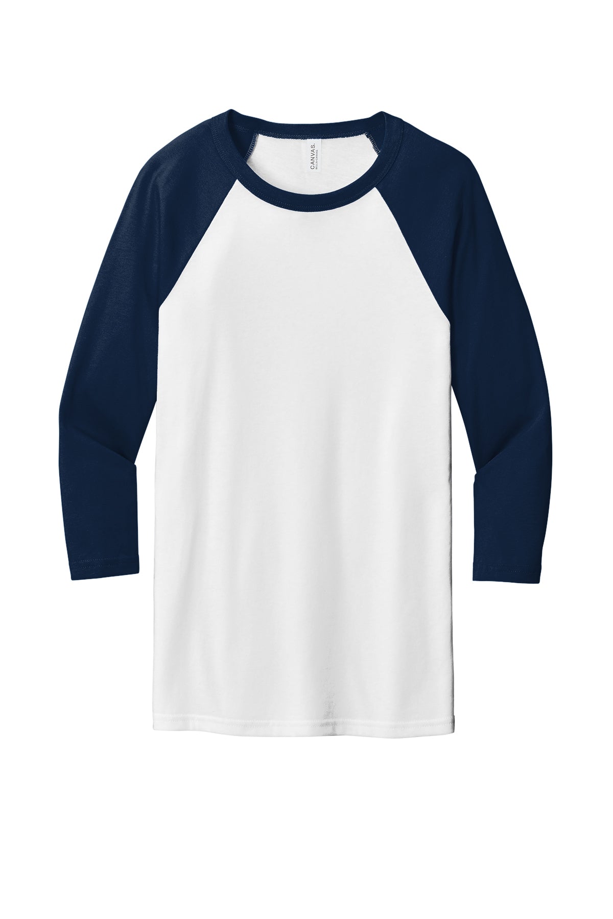 Bella Canvas 3200 Baseball Tee White/Navy