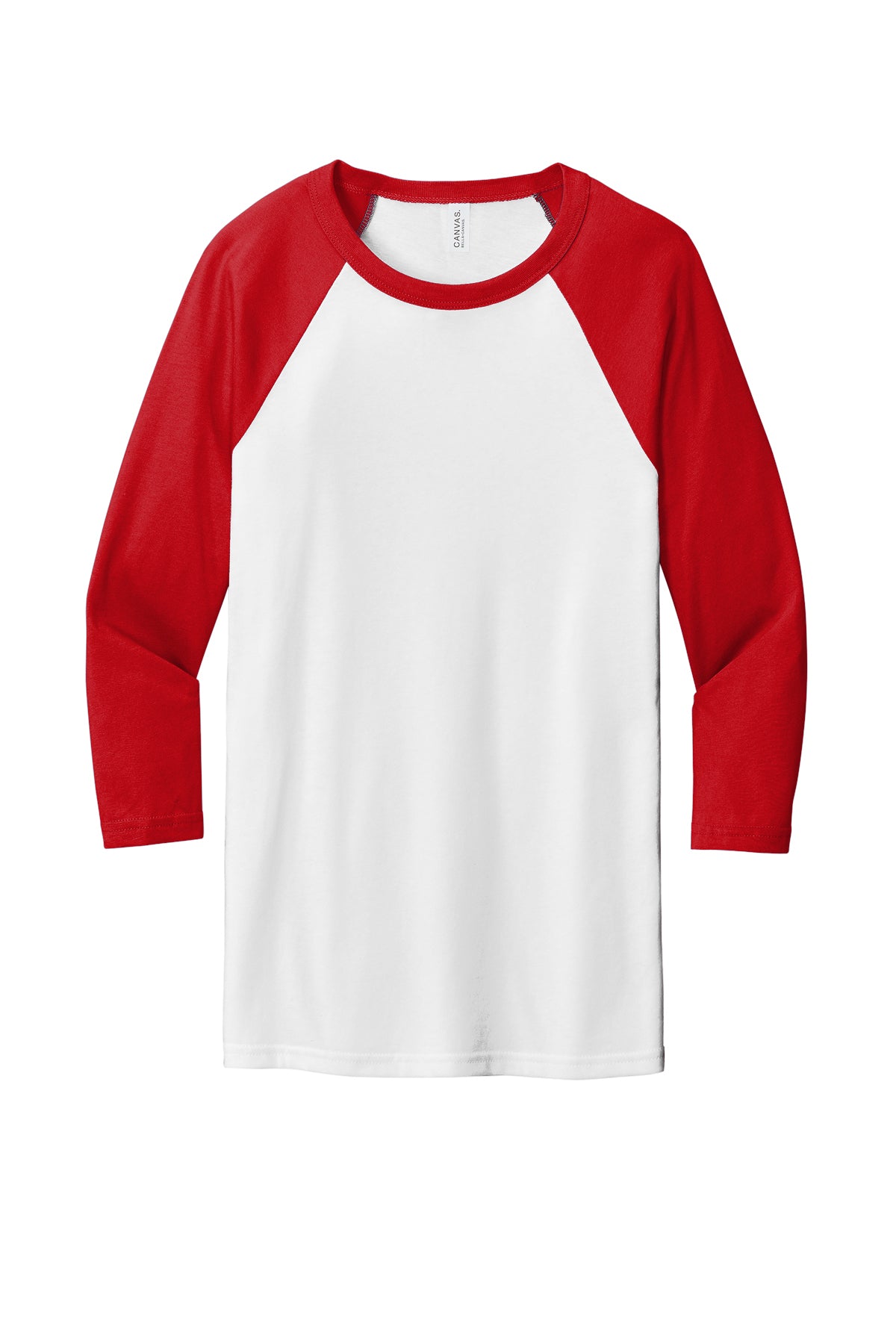 Bella Canvas 3200 Baseball Tee White/Red