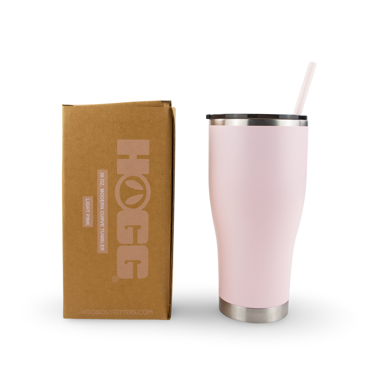 30oz powder coated curve tumbler - Light Pink