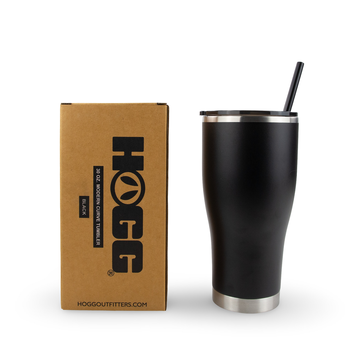 30oz powder coated curve tumbler - Black