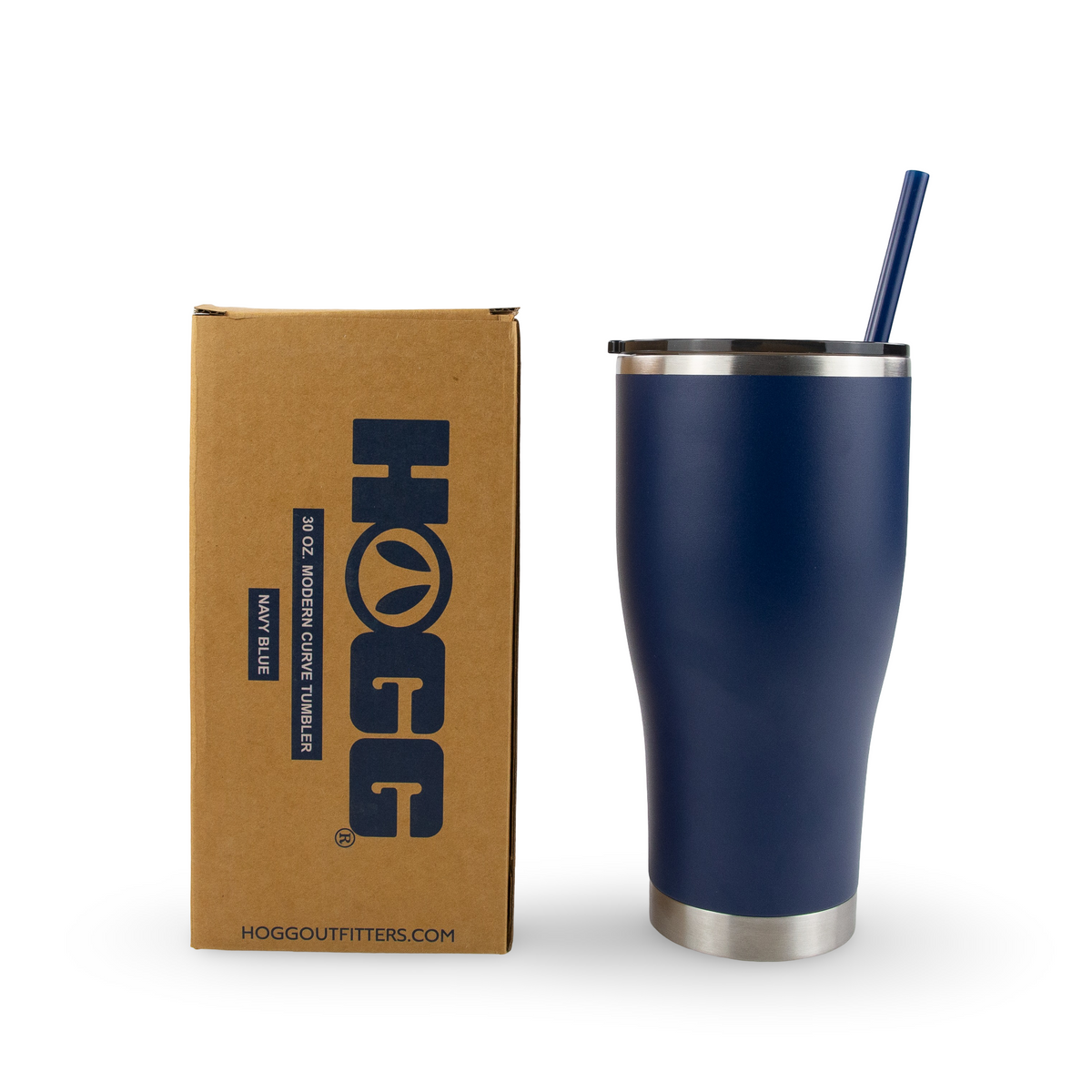 30oz powder coated curve tumbler - Navy