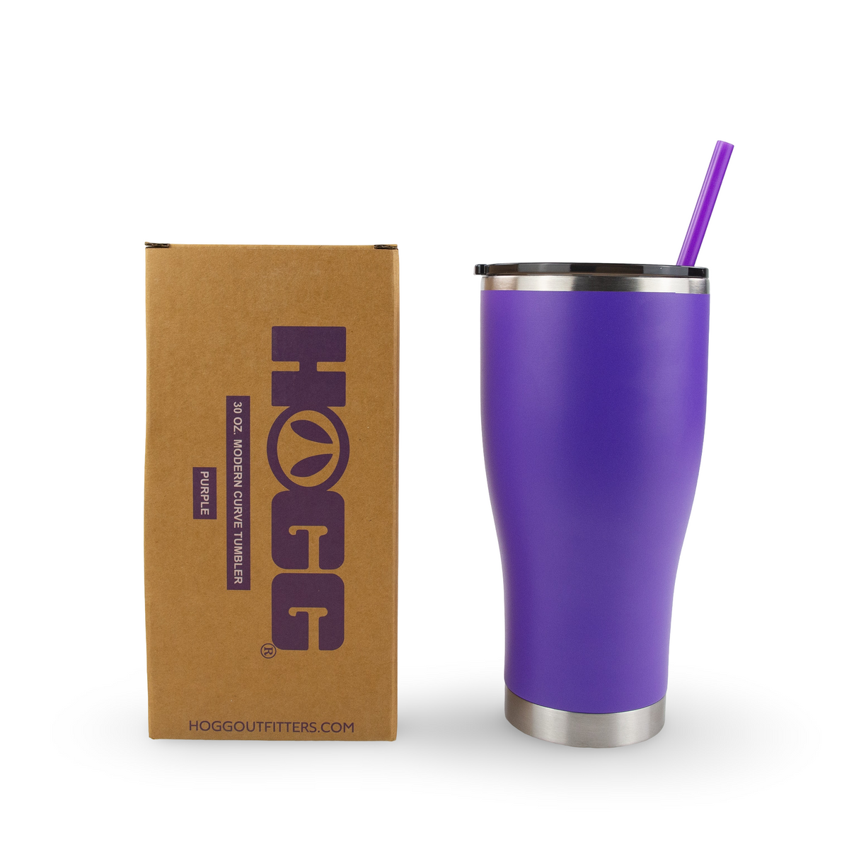 30oz powder coated curve tumbler - Purple