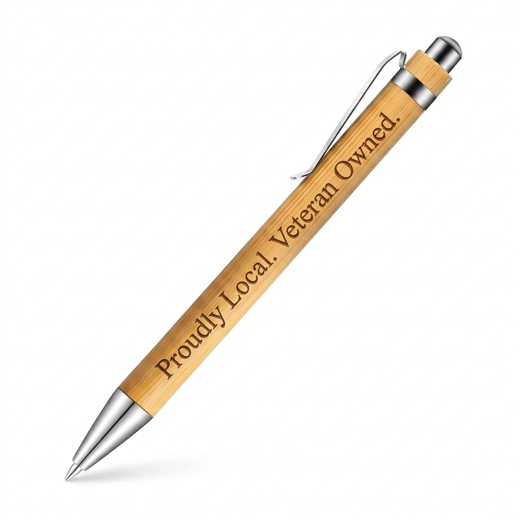 Custom Laser Engraved Bamboo Pen