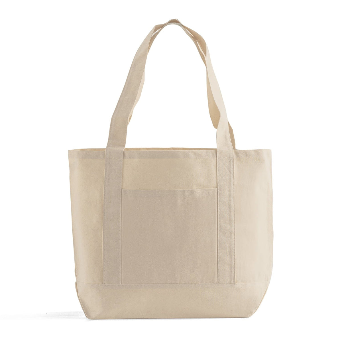 Custom large canvas shopping tote - Beige